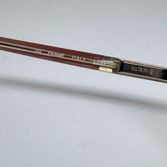 Luxottica L251 Klixx-2 4151 Eyeglasses Frames VINTAGE RARE Clear RED H15311 - Picture 5 of 7